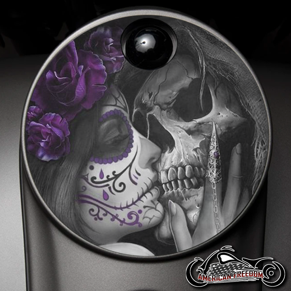 Custom Fuel Door - Death Kiss Purple